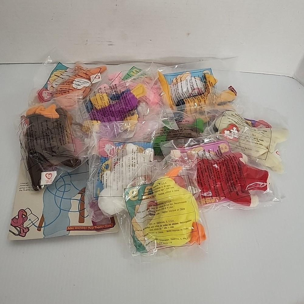 Lot‎ of 10, Ty, Beanie Babies, McDonald's, New in the Bag, With Tags